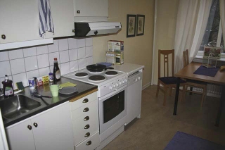 The kitchen in our Gothenburg apartment.