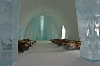 The Ice Hotel's church.