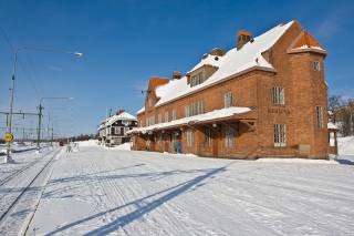 The train stop in Kiruna.