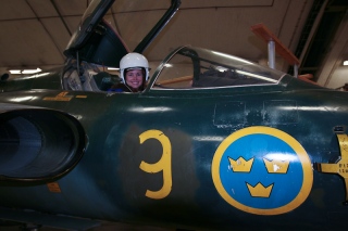 Rhonda in one of the jets.