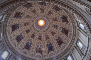 The dome in Frederik's Church in Copenhagen.