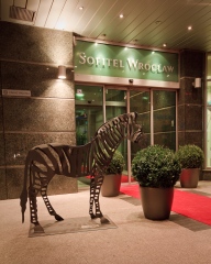 The Sofitel hotel entrance.