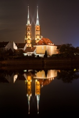 The St. John the Baptist cathedral - night view