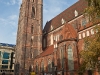 In Wroc?aw (Breslau in German), Poland, St. Elizabeth's Church was 130 meter high when built. The gothic structure dates back to the 14th century when building was assigned by the city of Breslau. It was destroyed by a heavy hail in 1529 and suffered damage by fire in 1976. During this unfortunate event, the church's renowned organs went up in flames. Its main tower is now only 91 meters high.