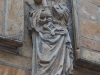 The front of St. John the Baptist's cathedral.  St. Peter holding the Keys of Heaven.