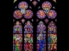 The stained glass window in the Cathedral of St. John the Baptist.