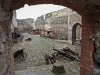 Looking at the inner courtyard of Bolkow  castle.