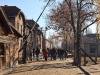 The front gate of Auschwitz. The sign lied to the inmates. It reads "Work makes you free"