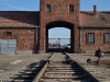 The main gate of Auschwitz II-Birkenau