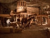 An example of the old way the mine was worked in the Wieliczka Salt Mine.