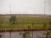 Looking out the motel window in Pearland TX on Monday morning.  Lots of rain.