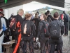 SDC Furies XP (Charles, Shannon, Karyn, Rhonda and Anabel) getting ready for the first jump while Rhonda looks up at those same interesting cloud formations.