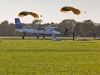 The Golden Knights landing after a jump.