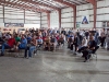 The crowd gathering for the presentation of the record setting points per round jump.