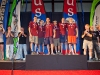 The intermediate teams for the medal presentation.