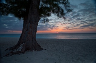 A Grand Cayman sunset on Seven Mile beach.