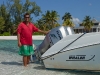 Our guide John Michael Stafford in front of his 27ft Boston Whaler Outrage.
