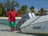 Our guide John Michael Stafford in front of his 27ft Boston Whaler Outrage.