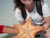 Rhonda checking out a starfish.